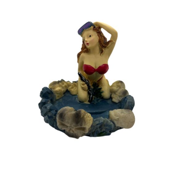 3D asbak met een vrouw