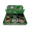Glazen asbak - verschillende motieven -Jamaican  - display (6 stuks)