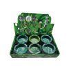 Glazen asbak - verschillende motieven - wietblad - display (6 stuks)