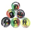 Glazen asbak - verschillende motieven Bob Marley- display (6stuks)