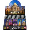 Elektronische aansteker hervulbaar – Design Big City – Display 50 stuks