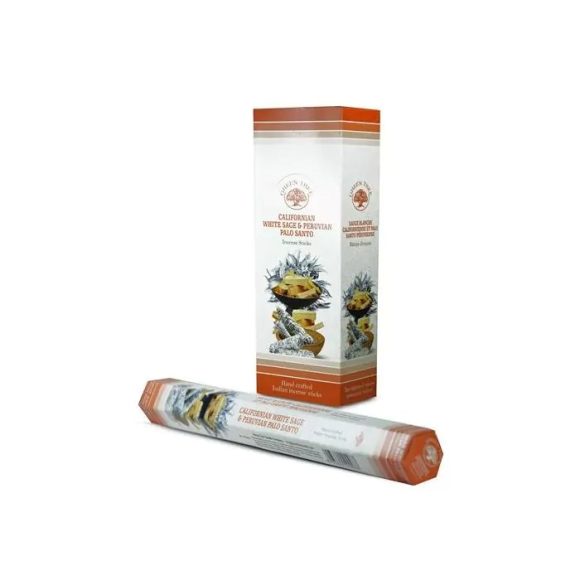 Green Tree Wierook – Californian White Sage & Peruvian Palo Santo – Slof (6 pakjes/120 stokjes)
