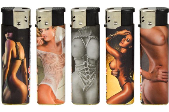 Elektronische aansteker hervulbaar – Design Hot Ladies – Display 50 stuks - Afbeelding 2