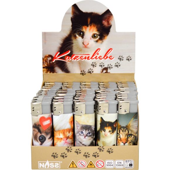 Elektronische aansteker hervulbaar – Design Katzen 3 – Display 50 stuks