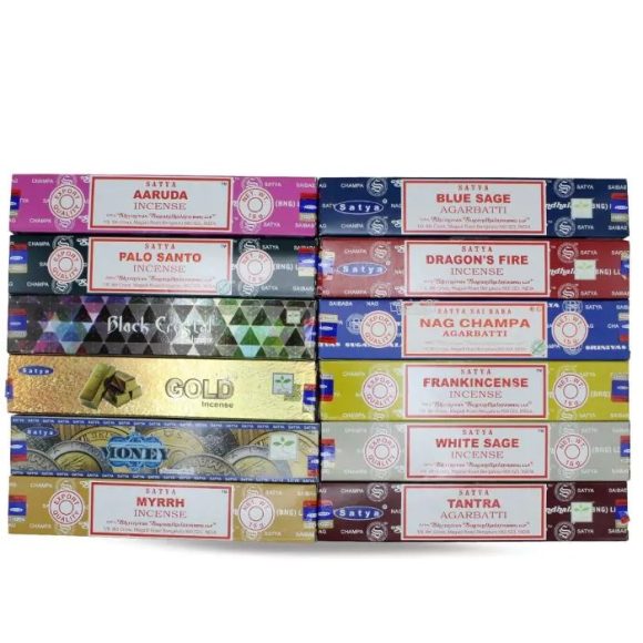 Satya Wierook - Assortiment Pack#4 15 grams - 1 doos (12 pakjes) - Afbeelding 2