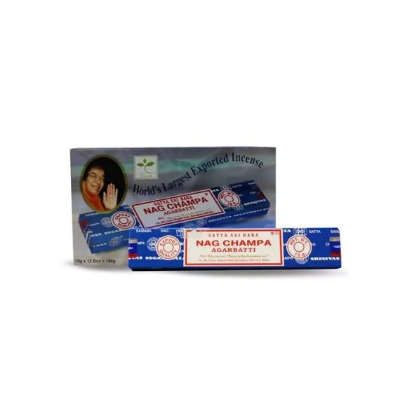 Satya Wierook – Satya Nag Champa 15 grams - 1 doos (12 pakjes)