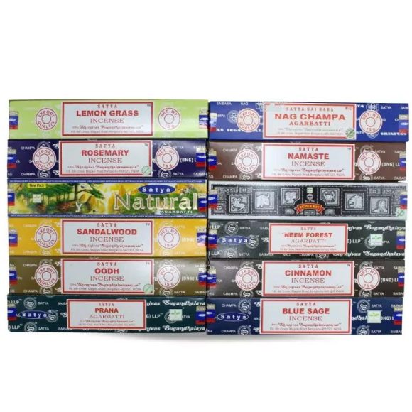 Satya Wierook - Assortiment Pack#5 15 grams - 1 doos (12 pakjes) - Afbeelding 2