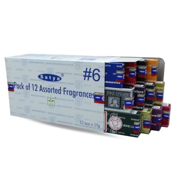 Satya Wierook – Assortiment Pack#6 15 grams – 1 doos (12 pakjes)