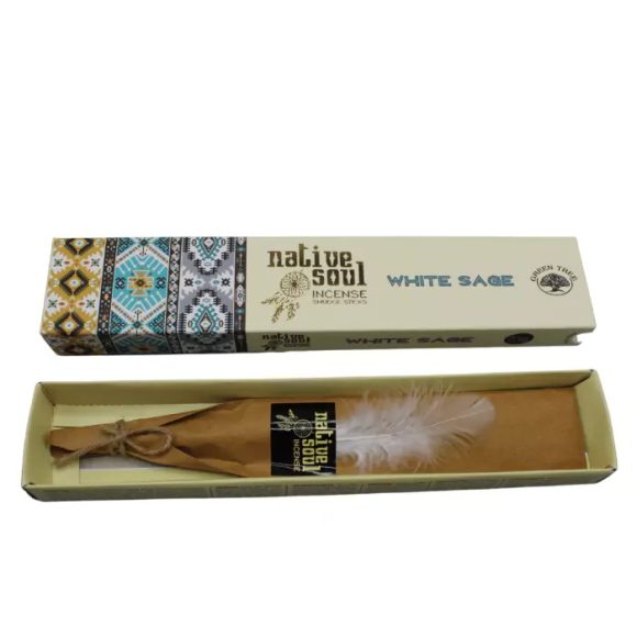 Green Tree Native Soul -  White Sage - Incense 15 grams - 1 slof (12 pakjes) - Afbeelding 4