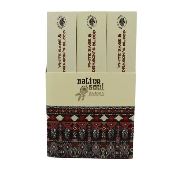 Green Tree Native Soul - White Sage & Dragon's Blood - Incense15 grams - 1 slof (12 pakjes) - Afbeelding 3