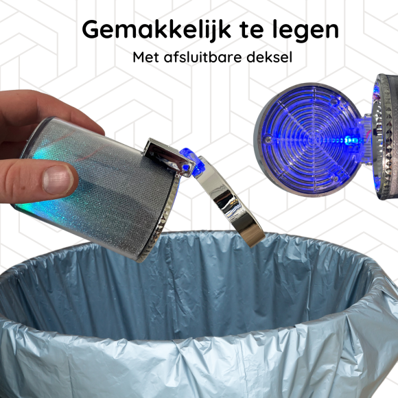 Auto Asbak met Led Light - voor Bekerhouder - Deksel - Buiten - Prullenbakje - Geurbestendig - Vlambestendig - Car Ashtray - Zwart - Afbeelding 9