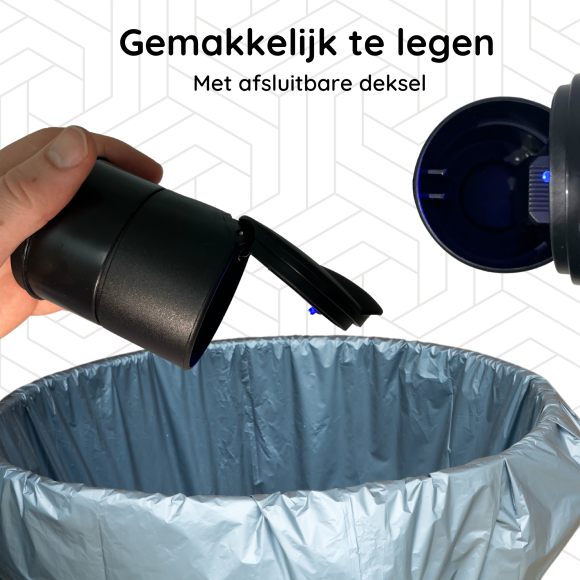 Auto Asbak met Led Light - voor Bekerhouder - Deksel - Buiten - Prullenbakje - Geurbestendig - Vlambestendig - Car Ashtray - Zwart - Afbeelding 5