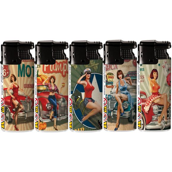 NASA -Turbo Aansteker Hervulbaar – Design Classic Pin-up – Stormaansteker - Afbeelding 2
