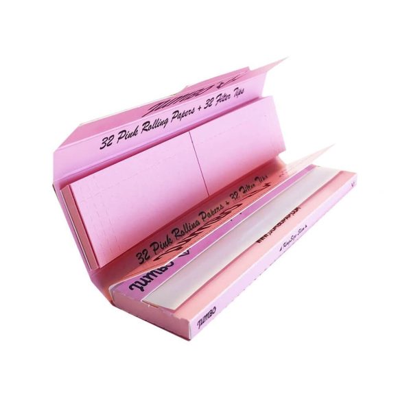 Jumbo Pink Kingsize Slim Vloei + Filtertips | 24 Pakjes - Afbeelding 3