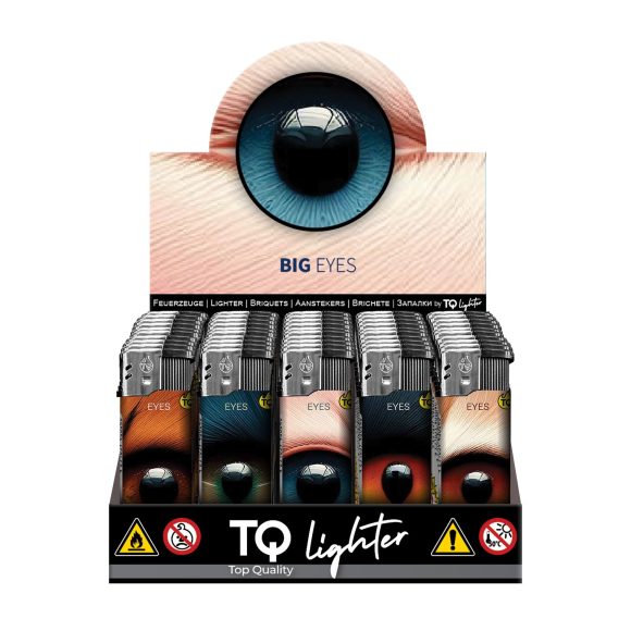 Elektronische aansteker hervulbaar – Design BIG EYES – Display 50 stuks
