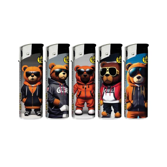 Elektronische aansteker hervulbaar – Design Cool Bears – Display 50 stuks - Afbeelding 2