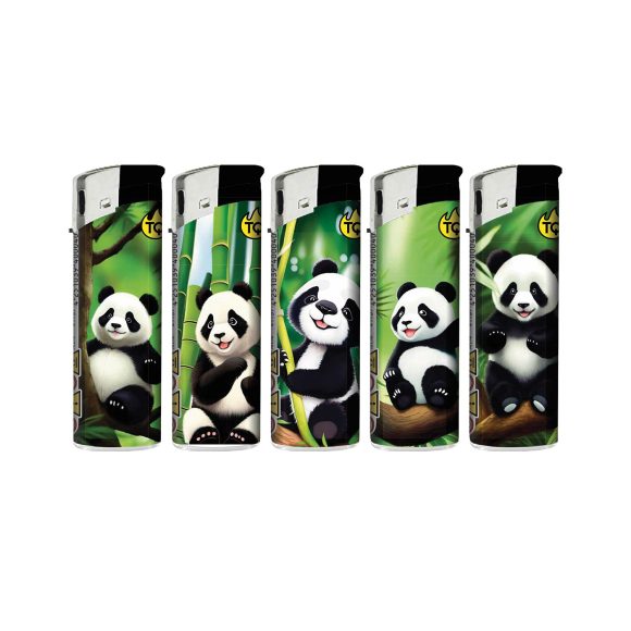 Elektronische aansteker hervulbaar – Design My Panda – Display 50 stuks - Afbeelding 2