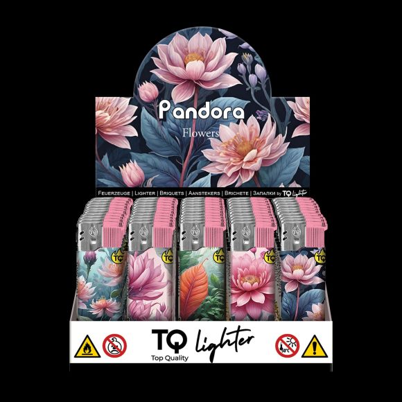 Elektronische aansteker hervulbaar – Design Pandora Flowers – Display 50 stuks