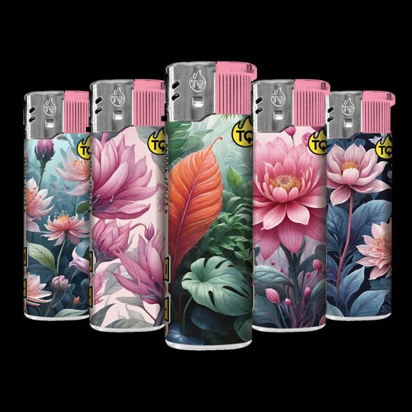 Elektronische aansteker hervulbaar – Design Pandora Flowers – Display 50 stuks - Afbeelding 2
