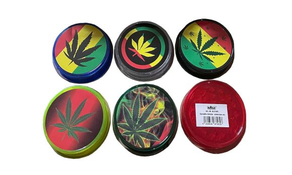 CannabisGrind – Kunststof Grinder met Motieven – 24-delige display - Afbeelding 3