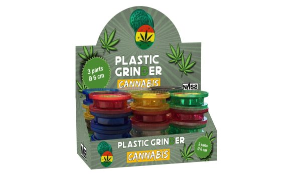 CannabisGrind – Kunststof Grinder met Motieven – 24-delige display - Afbeelding 2