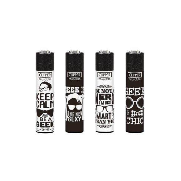 Clipper Aansteker – Design Nerd Sentences – Display van 48 stuks - Afbeelding 2