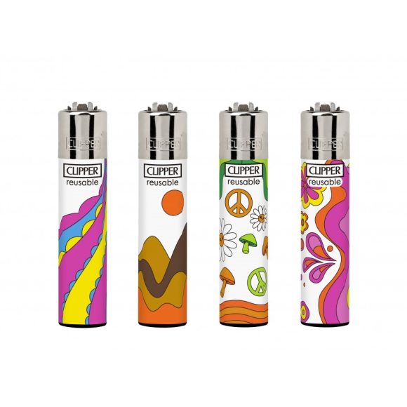Clipper Aansteker – Design Hippie Landscape – Display van 48 stuks - Afbeelding 2