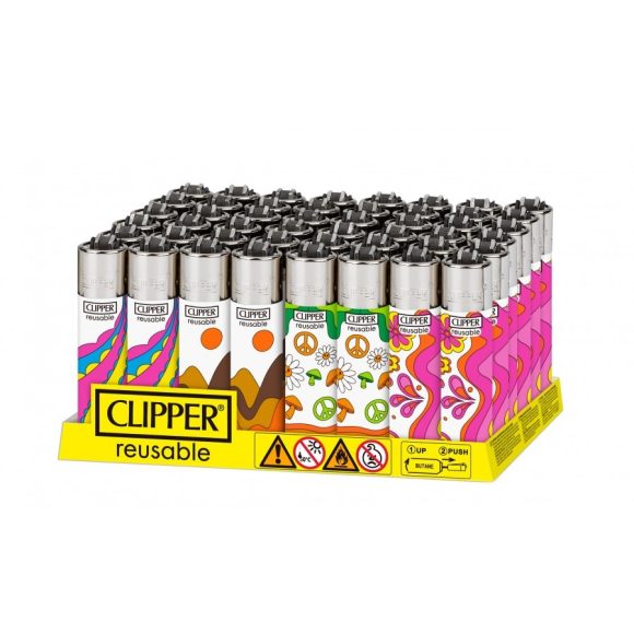 Clipper Aansteker – Design Hippie Landscape – Display van 48 stuks