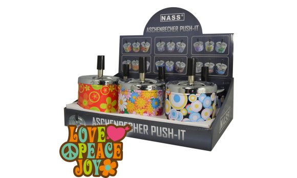 Draai asbak ”Flower“, Display van 6