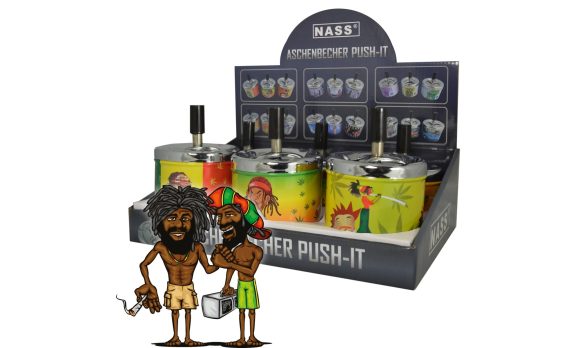 Draai asbak ”Rasta“, Display van 6