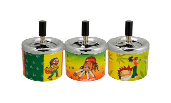 Draai asbak ”Rasta“, Display van 6 - Afbeelding 3