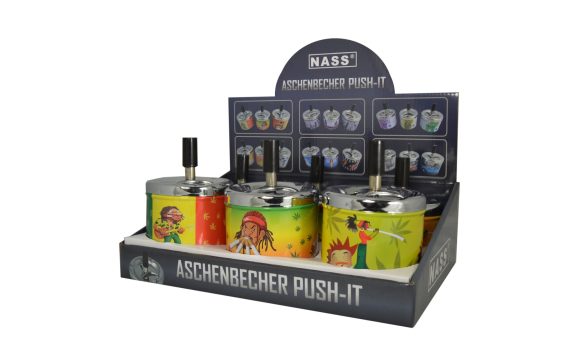 Draai asbak ”Rasta“, Display van 6 - Afbeelding 2