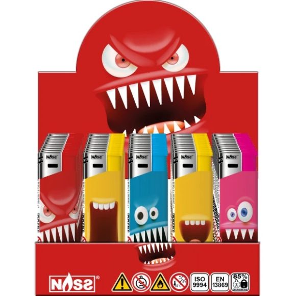 Elektronische aansteker hervulbaar – Design Monster – Display 50 stuks