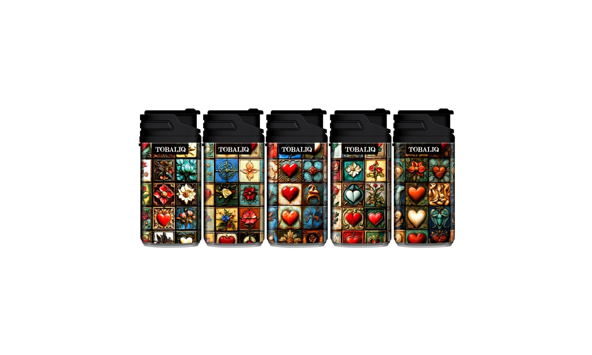 Tobaliq ZLIX Jet-Flame aansteker – VINTAGE Edition, 20-delig display - Afbeelding 3