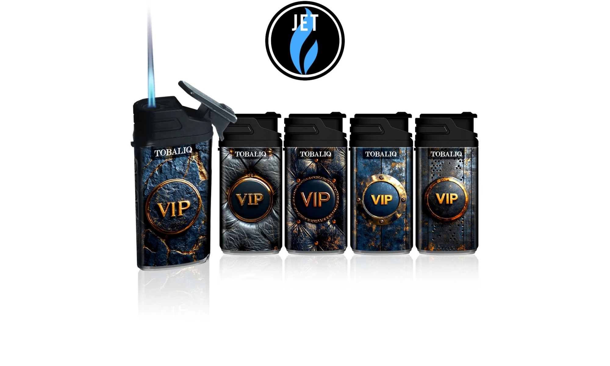 Tobaliq ZLIX Jet-Flame aansteker – VIP Edition, 20-delig display. - Afbeelding 2