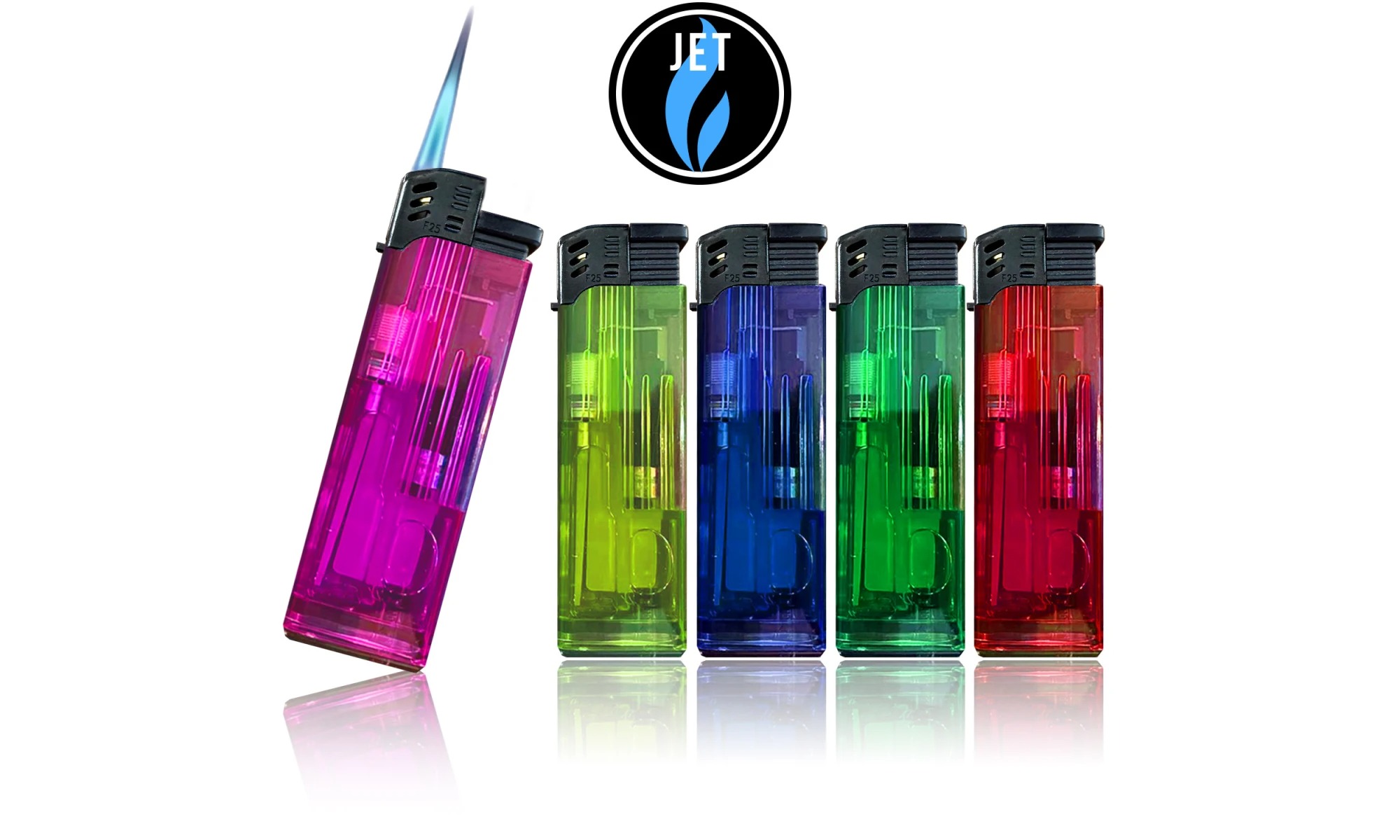 TOBALIQ Basic-Turbo-aanstekers met blauwe stormvlam – 50 stuks in display. - Afbeelding 2